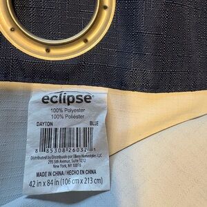Eclipse Navy and Cream Grommet Curtain